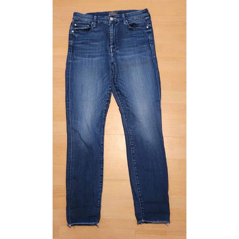 Women's Mother Denim Jeans Size 30 Waisted Looker Ankle Fray Tongue in Chic 1411 - Picture 2 of 16
